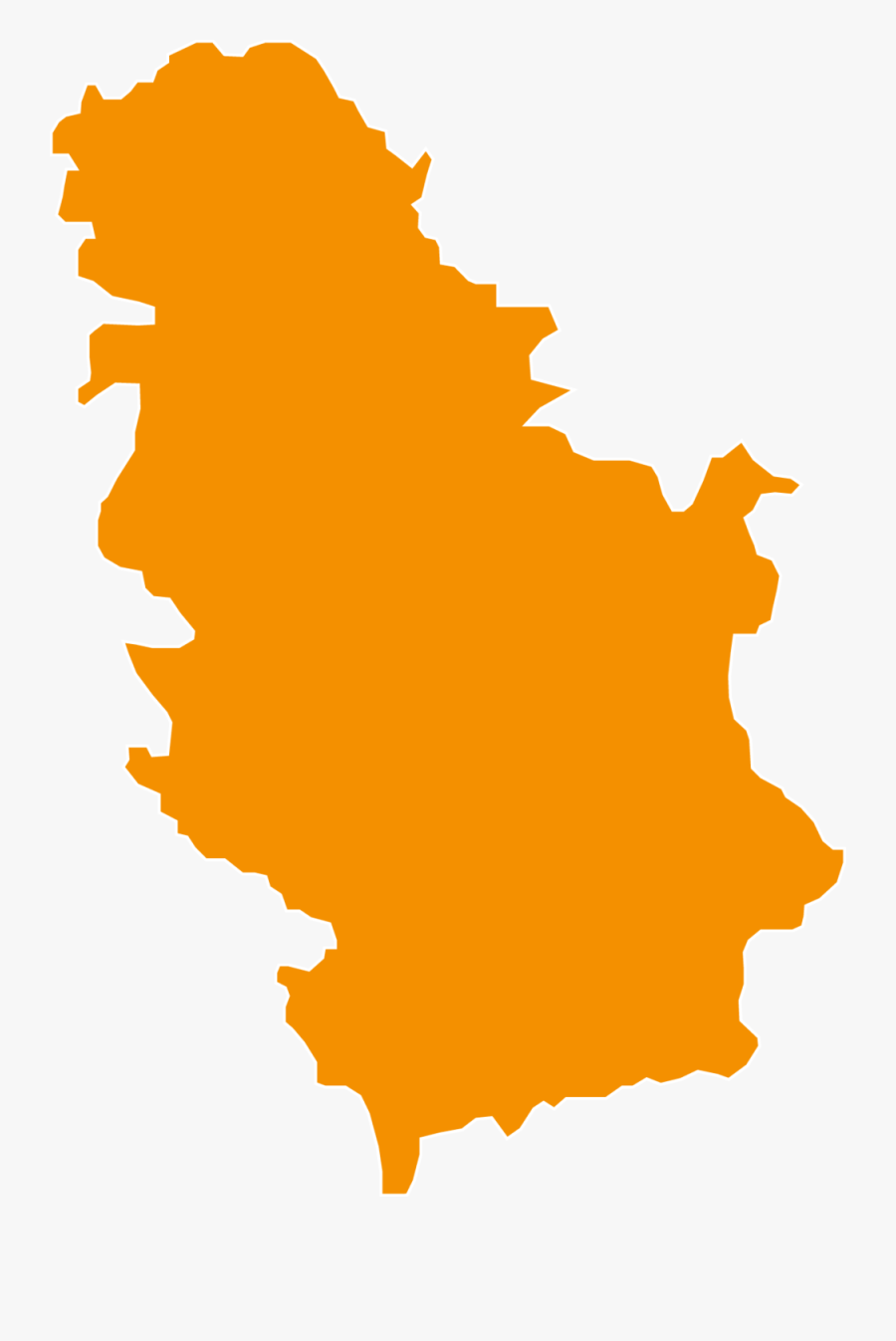 Silhouette Of Serbia Clipart , Png Download - Map Of Jamaica Vector, Transparent Clipart