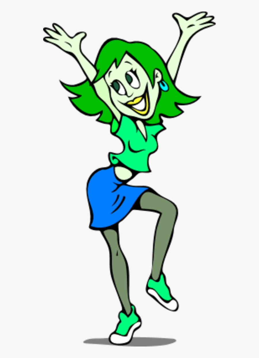 Cartoon Person Waving - Dancing Woman Clipart, Transparent Clipart