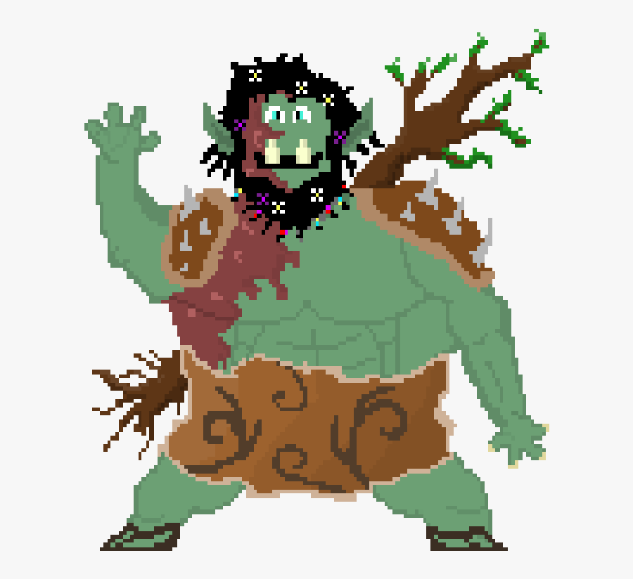 Everybody Wave Hello To Ugg, A Half-orc Barbarian Gardener - Green D&d 5e Half Orc Barbarian, Transparent Clipart