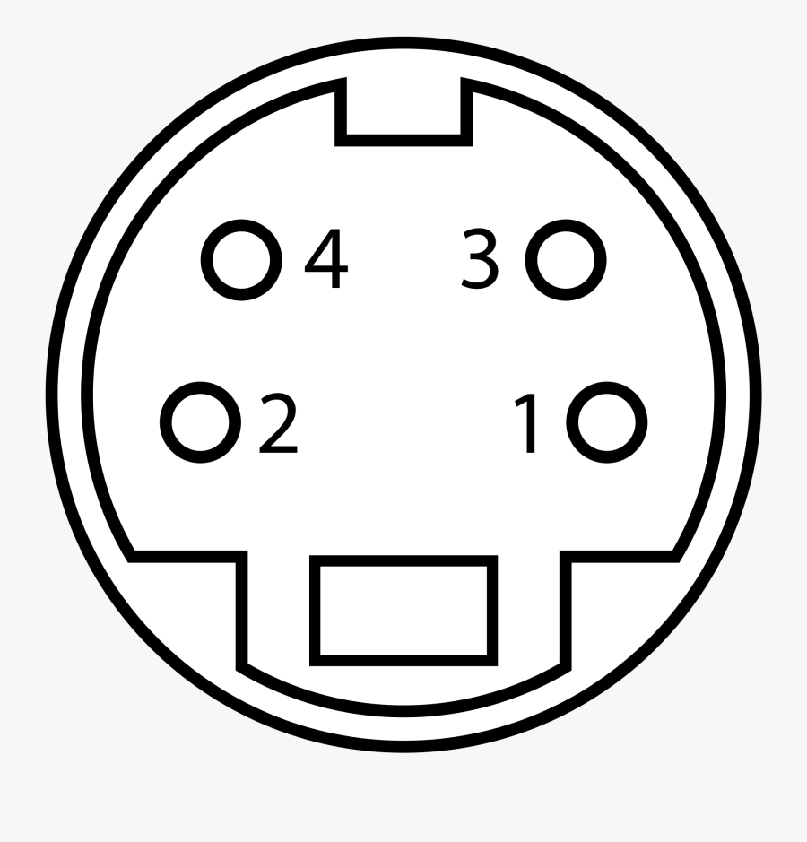 File Minidin Connector Pinout, Transparent Clipart