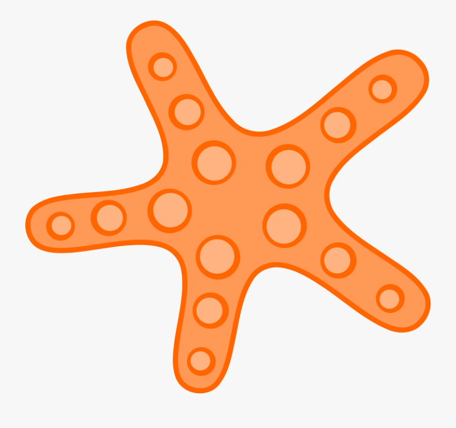 Starfish Clipart - Orange Starfish Clipart, Transparent Clipart