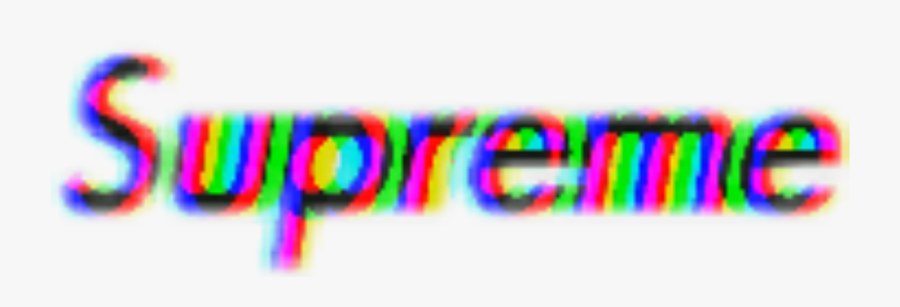 Supreme Glitch Effect Tumblr Aesthetic Sticker Png - Graphics, Transparent Clipart