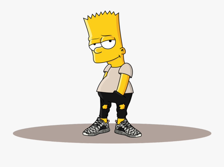 Nike Drawing Supreme - Bart Simpson Png, Transparent Clipart