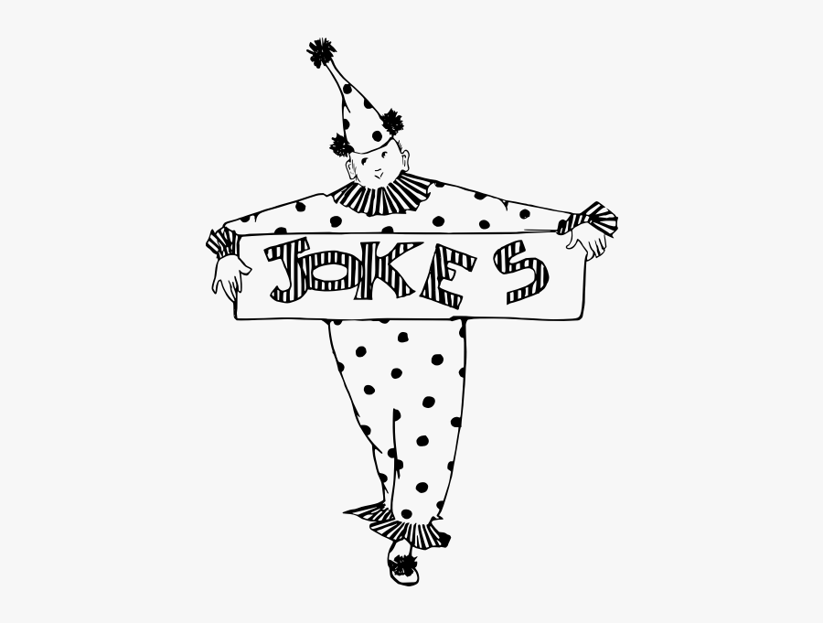 Jokes Clown - Joke Clipart Black And White, Transparent Clipart