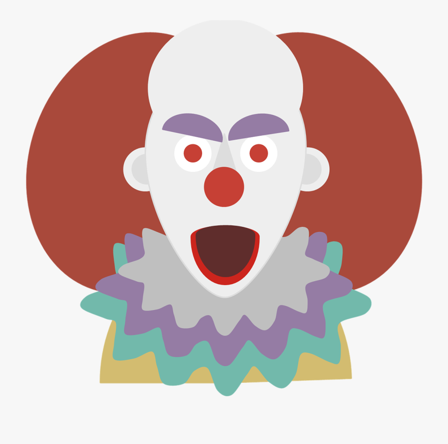 Clown Terror Halloween Free Photo - Clown Cartoon, Transparent Clipart