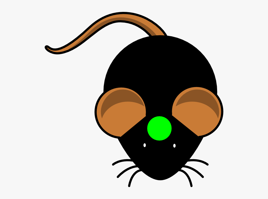 Black Mouse W/ Green Circle Svg Clip Arts - Mouse Clip Art, Transparent Clipart