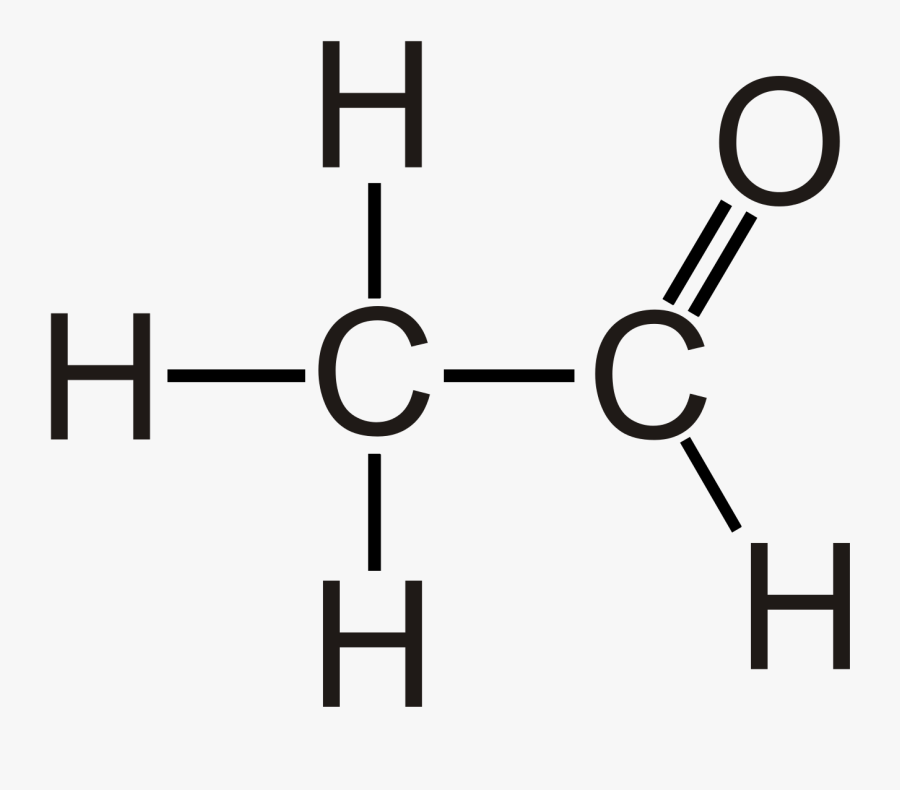 Acetaldehyde Chemistry Structural Formula Structure - Etanal Formula, Transparent Clipart