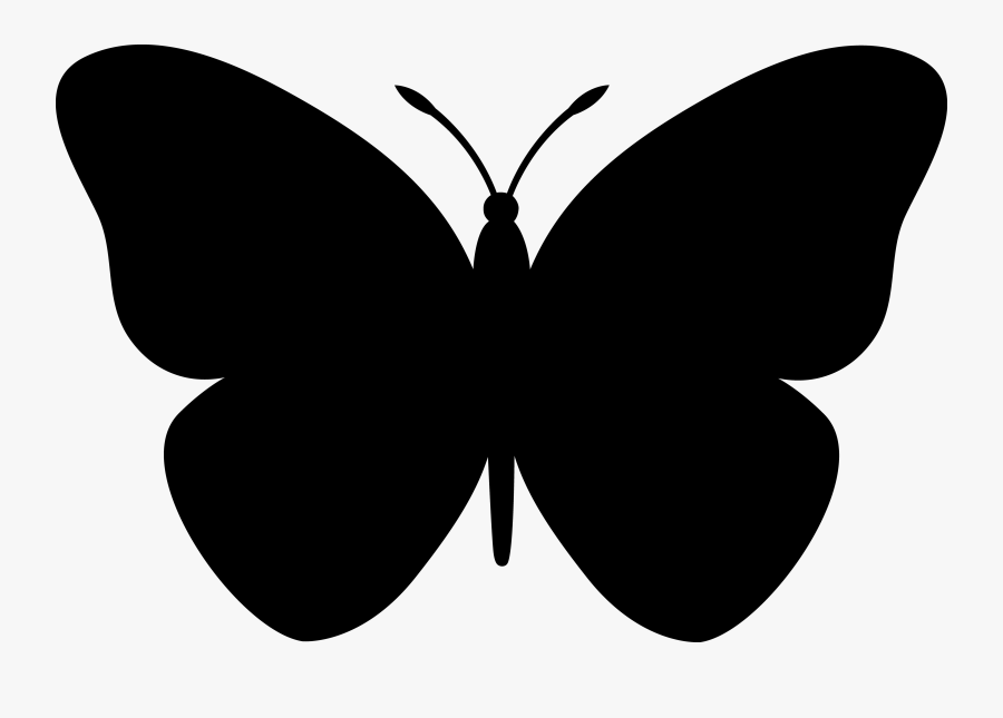 Free Butterfly Clipart Black - Silhouette Butterfly Clipart Black And White, Transparent Clipart