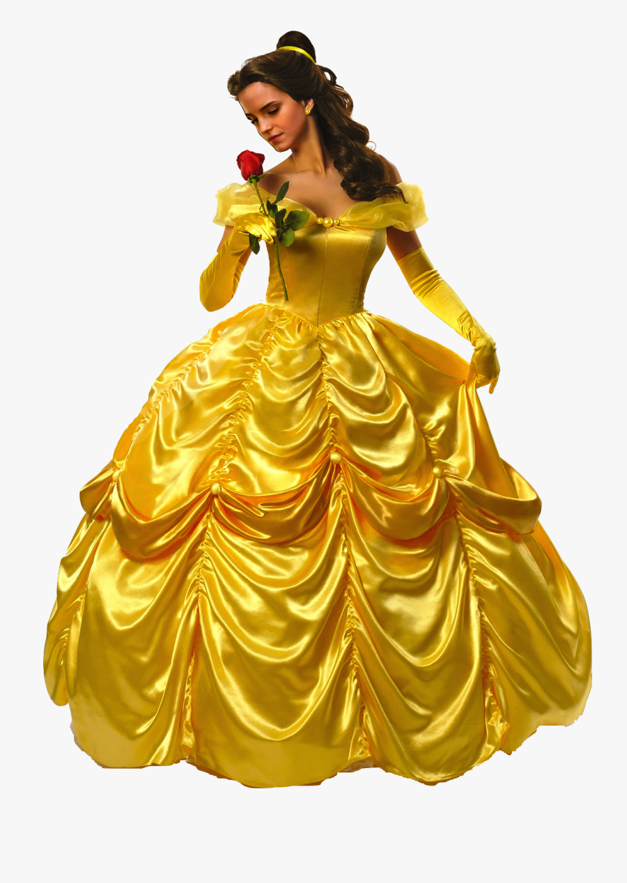 Belle Beast Dress Costume Disney Princess - Bella Beauty And The Beast Costume, Transparent Clipart