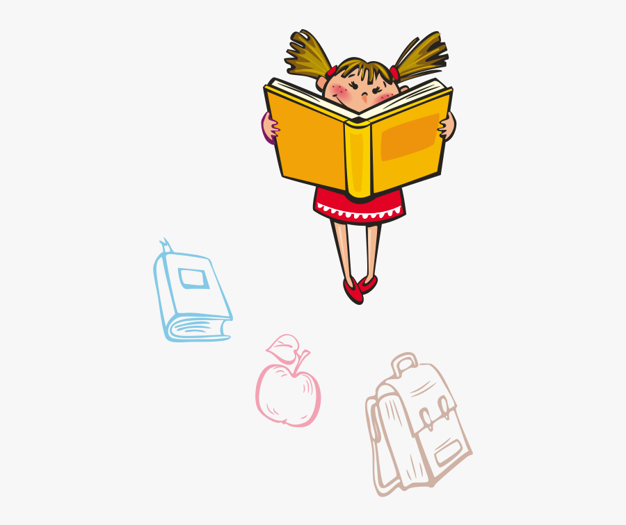 Girl Reading Png, Transparent Clipart