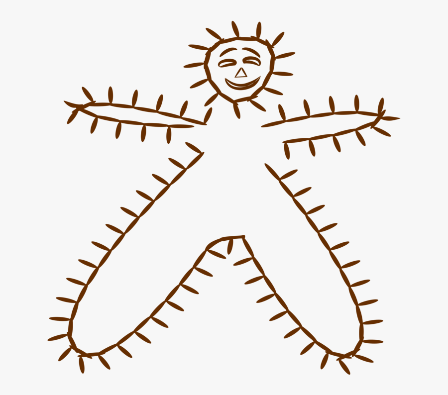 Line Art,leaf,symmetry - Stitch Man, Transparent Clipart