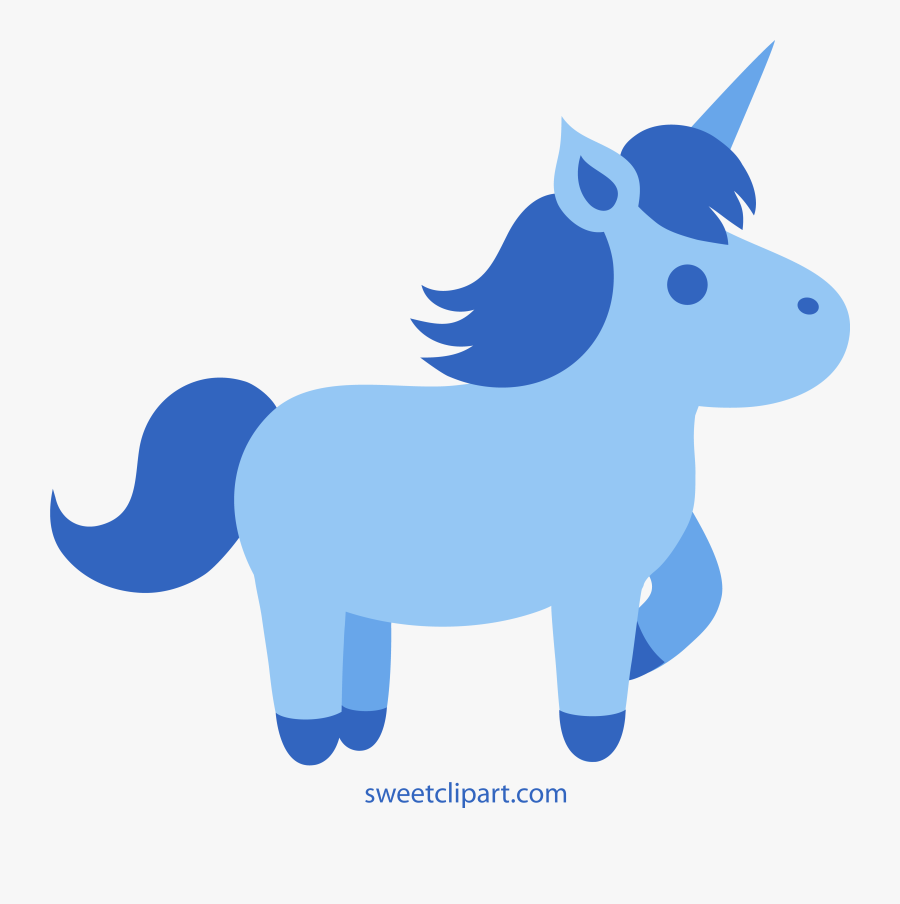 Cute Blue Unicorn Clipart Free Clip Art - Cute Black Horse Cartoon, Transparent Clipart