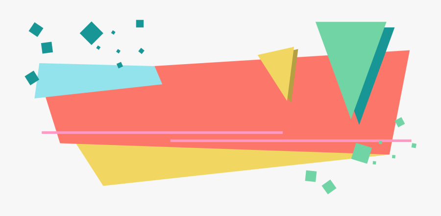 E Commerce Billboard Coral Orange Creative Geometry - Graphic Design, Transparent Clipart