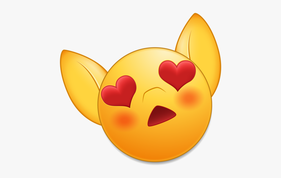 Heart Eyes Open Mouth Emoji, Transparent Clipart