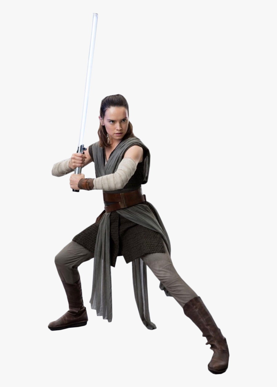 The Last Jedi Rey Luke Skywalker Kylo Ren Daisy Ridley - Last Jedi Rey Costume, Transparent Clipart