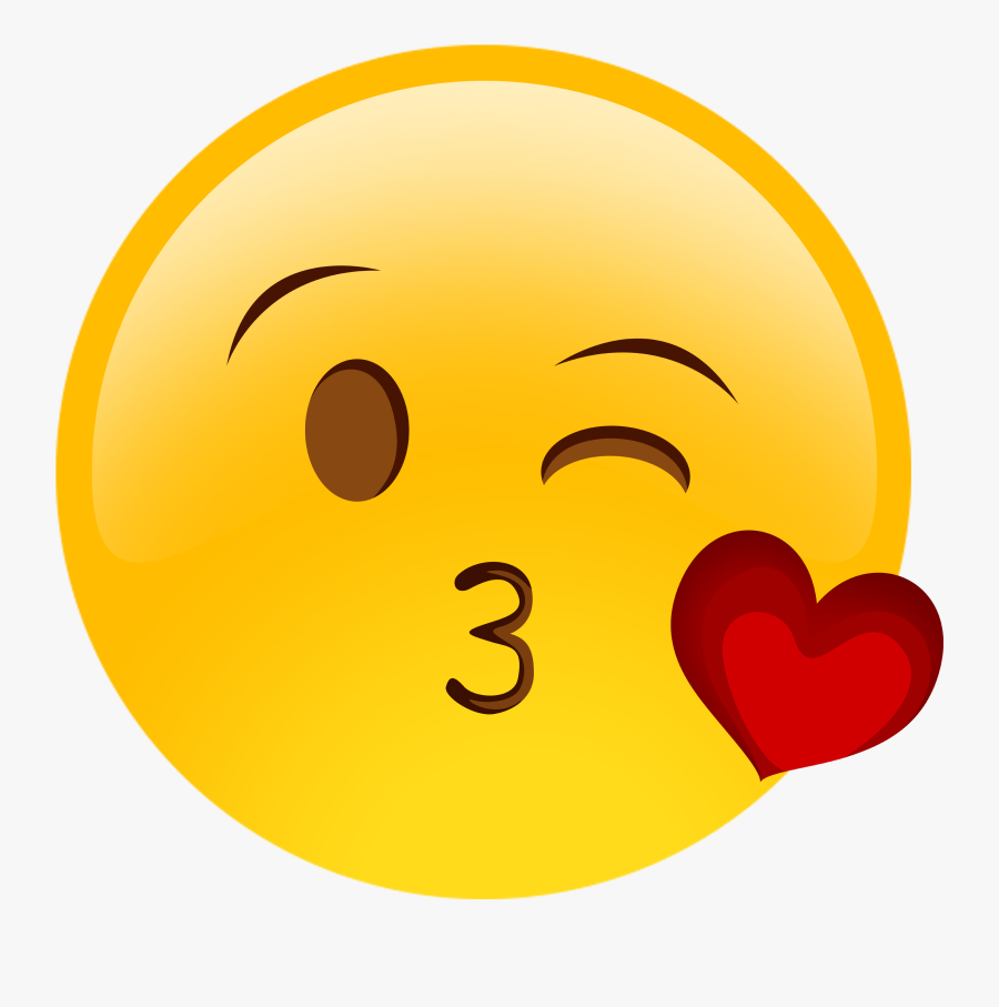 Face With Tears Of Joy Emoji Kiss Wink Smiley - Emoticones De Whatsapp Amor, Transparent Clipart