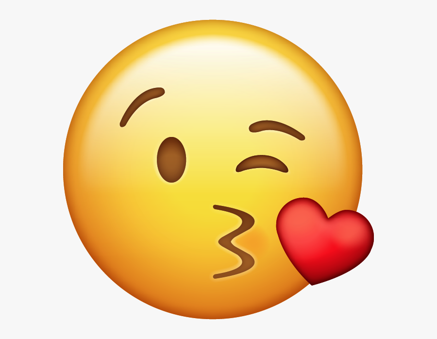 Kiss Face Emoji Png, Transparent Clipart