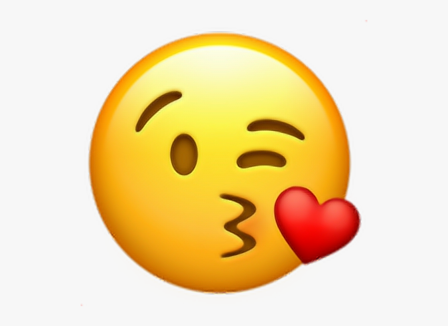 #beso 
#kiss 
#emoji 
#emojiiphone 
#amarillo - Kiss Emoji, Transparent Clipart