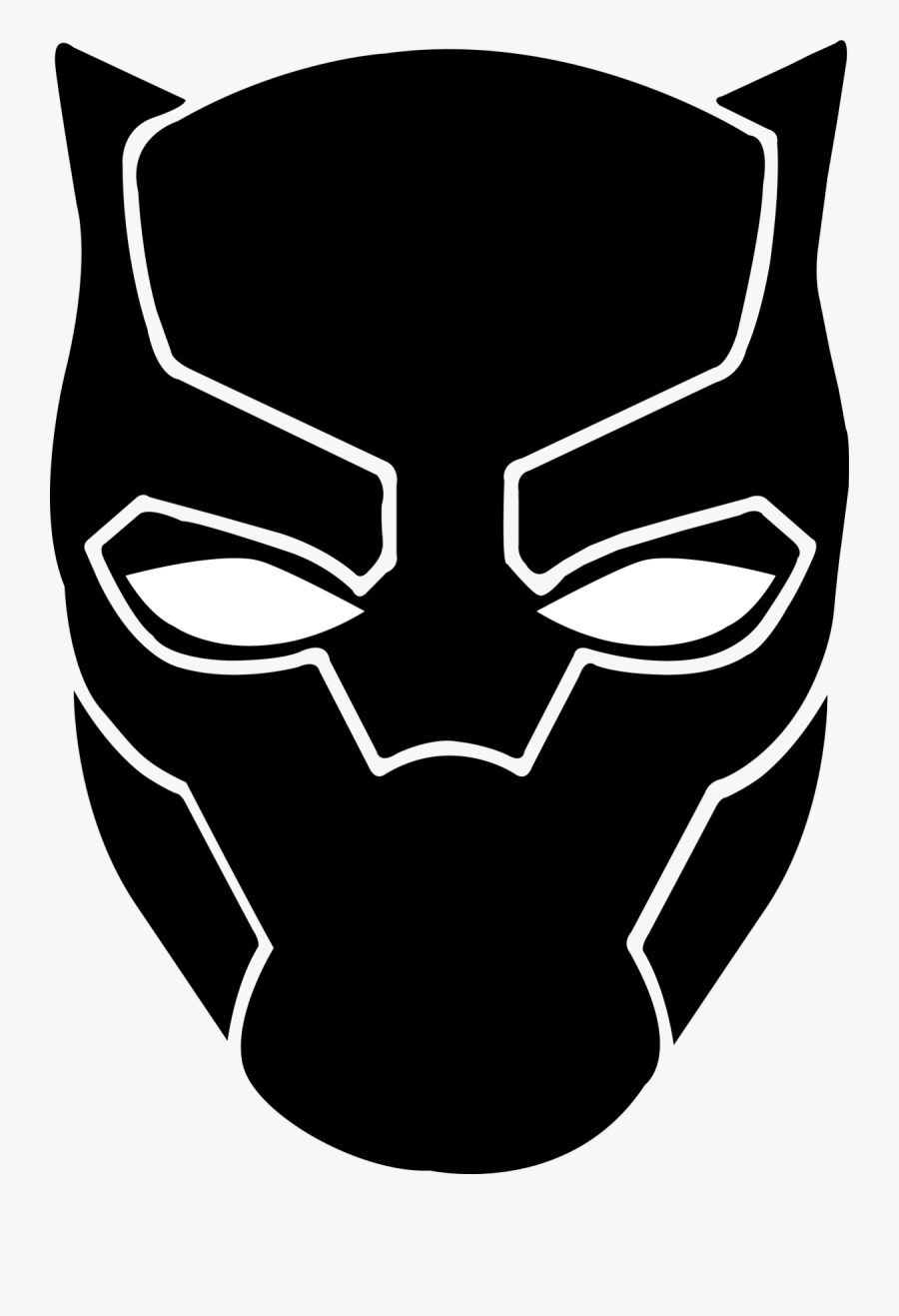 Black Panther Mask Drawing, Transparent Clipart