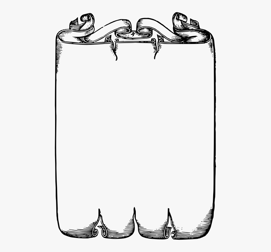 Scrollwork Border - Border Design Black And White, Transparent Clipart