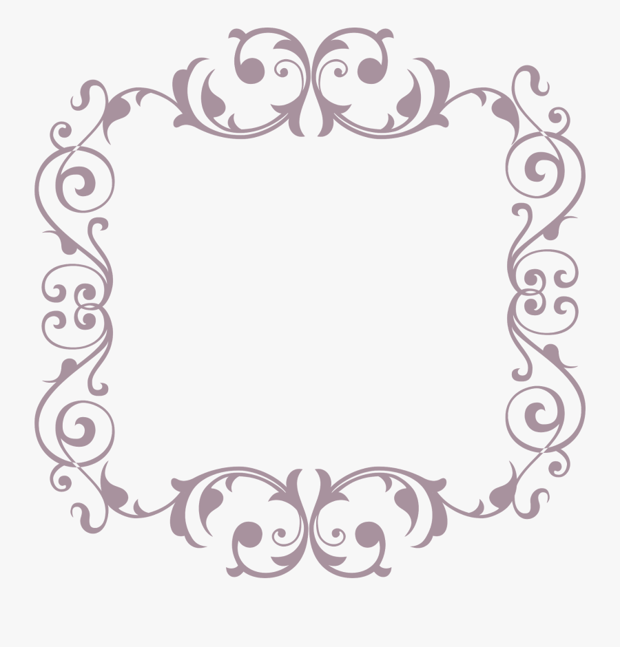 Scrollwork Cross Frame Clipart - Frames Azul Png, Transparent Clipart