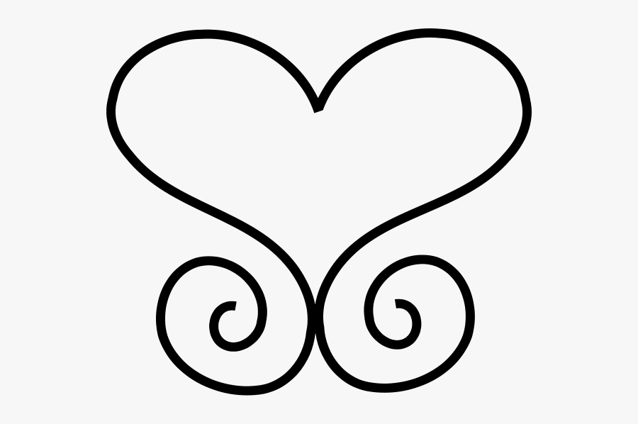 Scrollwork Heart Png Images - Corazones Fáciles Para Dibujar, Transparent Clipart