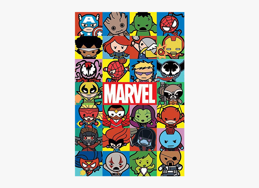 Marvel Kawaii Poster, Transparent Clipart