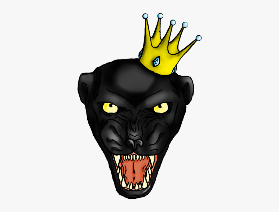 Black Panther With Crown Art, Transparent Clipart