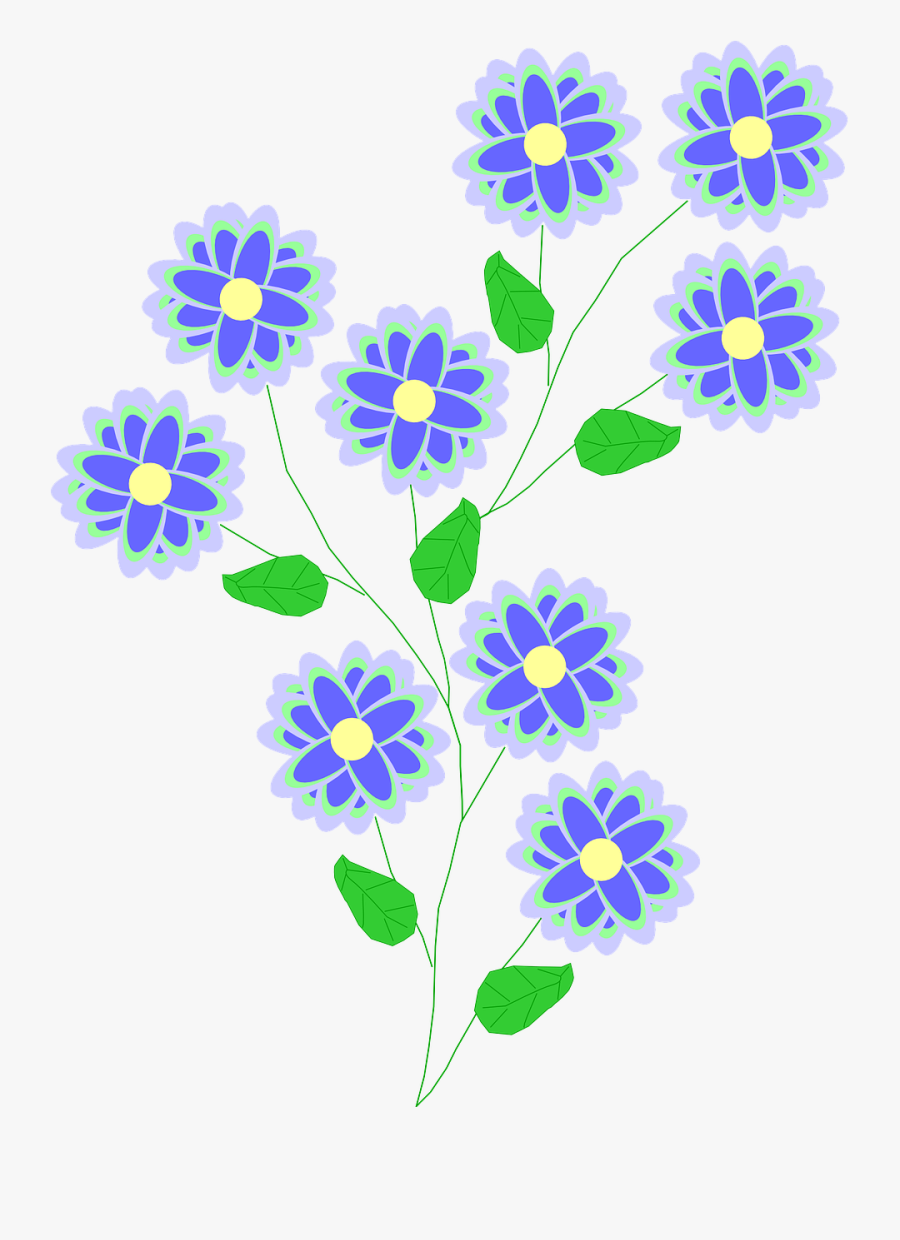 Flower Plants Spring Floral Free Photo - Blue Flower Clip Art, Transparent Clipart