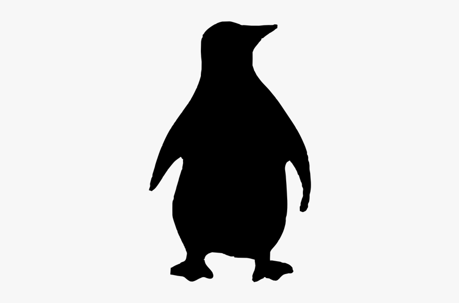 Penguin Silhouette - Penguin Pumpkin Carving Template, Transparent Clipart