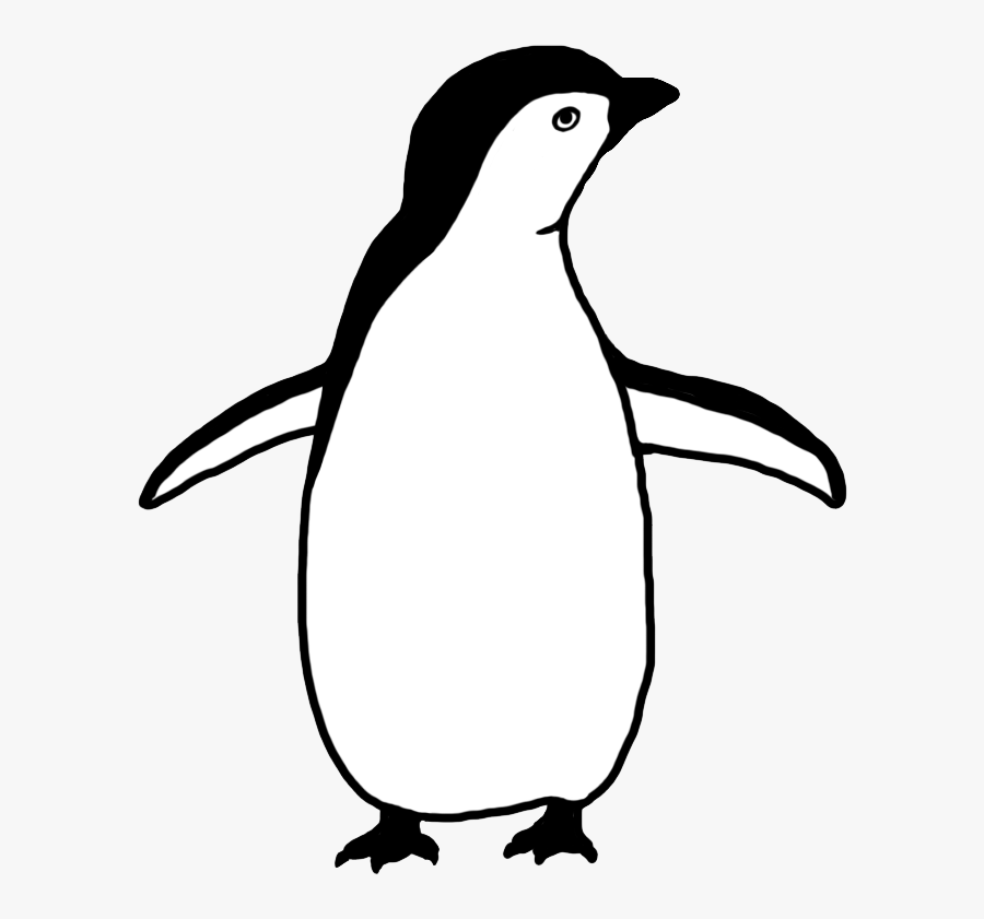 Baby Penguins Black And White Drawing Clip Art - Penguin Clip Art Black And White, Transparent Clipart