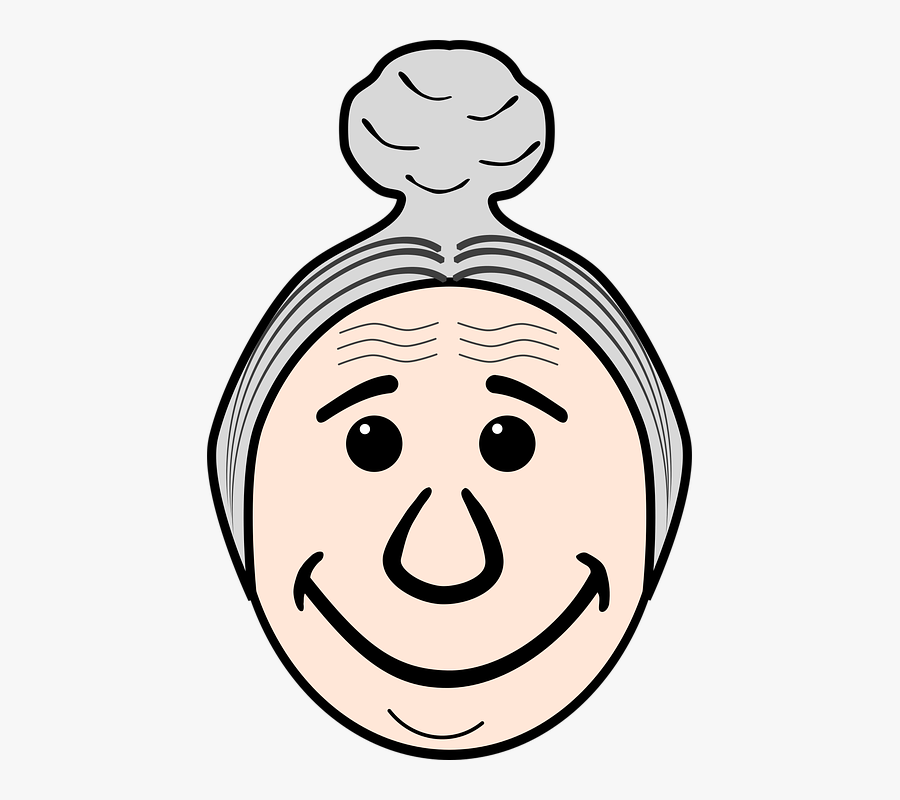 Grandma's Face, Transparent Clipart