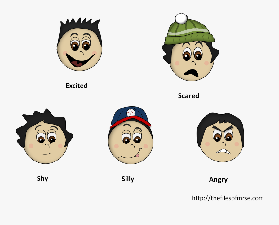 Boy Feeling Cards - Clipart Emotions Feelings, Transparent Clipart