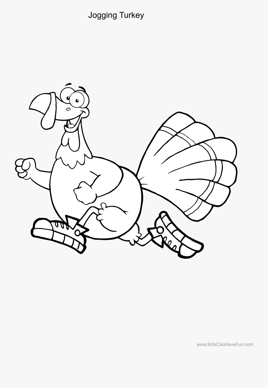 Running Turkey Clipart Black And White, Transparent Clipart