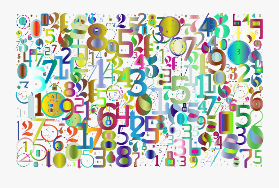 Square,art,text - Abstract Art With Numbers, Transparent Clipart