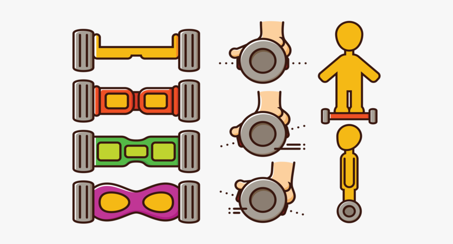 Segway Vector Icons, Transparent Clipart