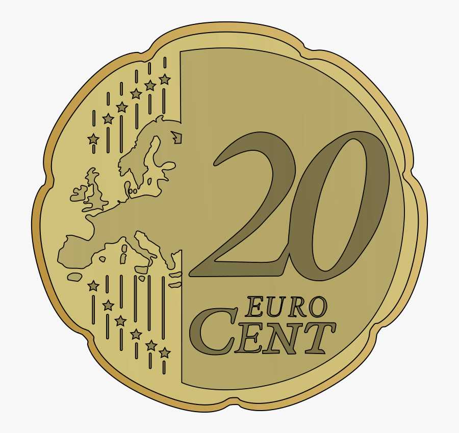 20 Euro Cent - 1 Euro, Transparent Clipart
