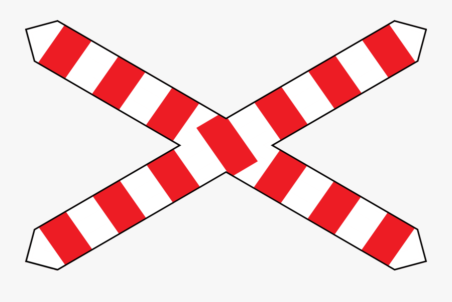 Railway Crossing 1 Track Pw03 R3 - Krzyż Św Andrzeja Znak, Transparent Clipart