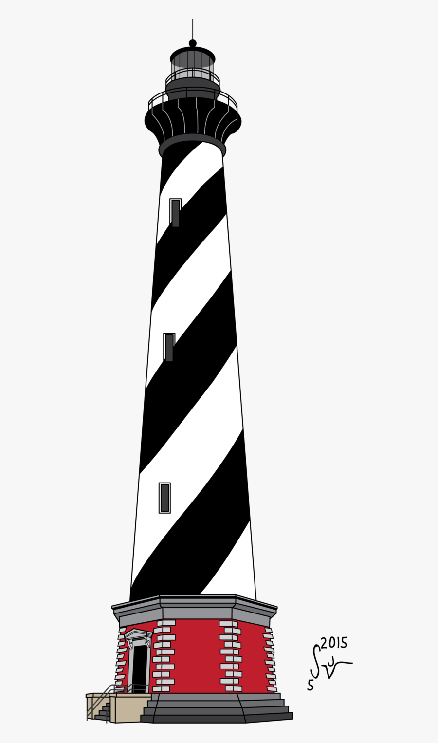 Cape Hatteras Clipground Clip - Cape Hatteras Light, Transparent Clipart