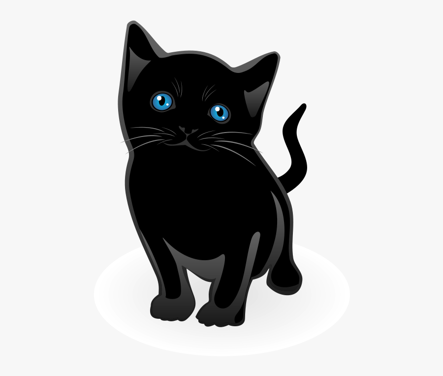 Little Cat Vector - Black Cats Clipart Png, Transparent Clipart