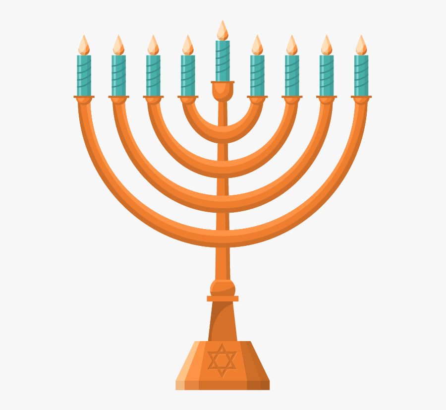 Menorah Clipart Border - Hanukkah Sign, Transparent Clipart