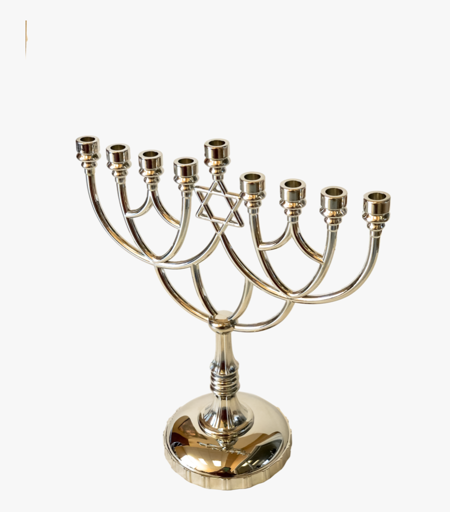 Star Of David Menorah - Brass, Transparent Clipart