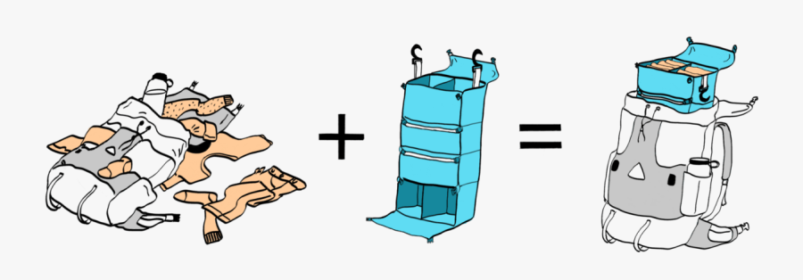 Hiking Pack Organizer, Transparent Clipart