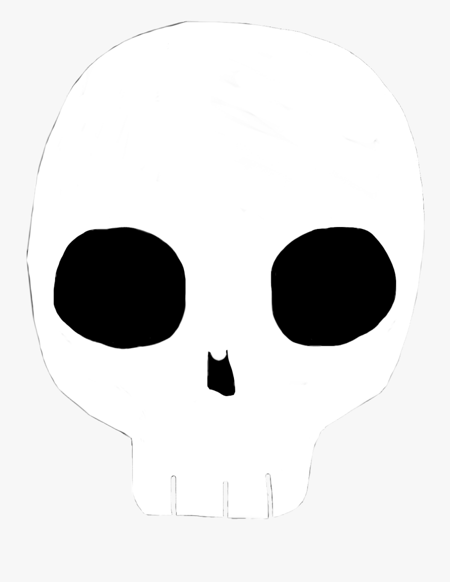 #skull #bone #head #death #skeleton #bones #brain #blackandwhite - Skull, Transparent Clipart