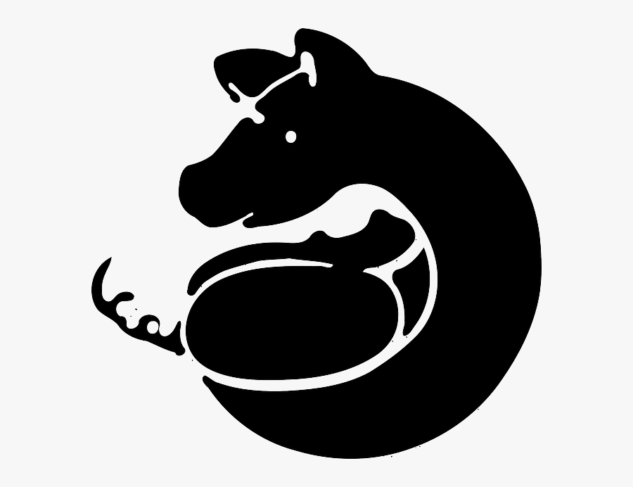 Zodiac Horoscope Pairing Pig - Silueta Cabeza De Cerdos, Transparent Clipart