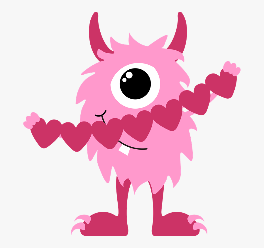Monster Valentines Clip Art, Transparent Clipart