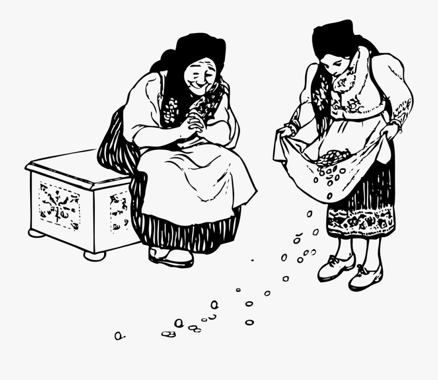 She Found Gold In Her Apron - They Present Perfect Story, Transparent Clipart