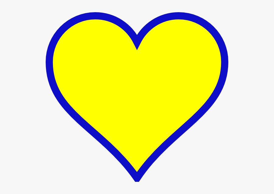 Blue And Gold Clipart - Blue And Yellow Hearts, Transparent Clipart