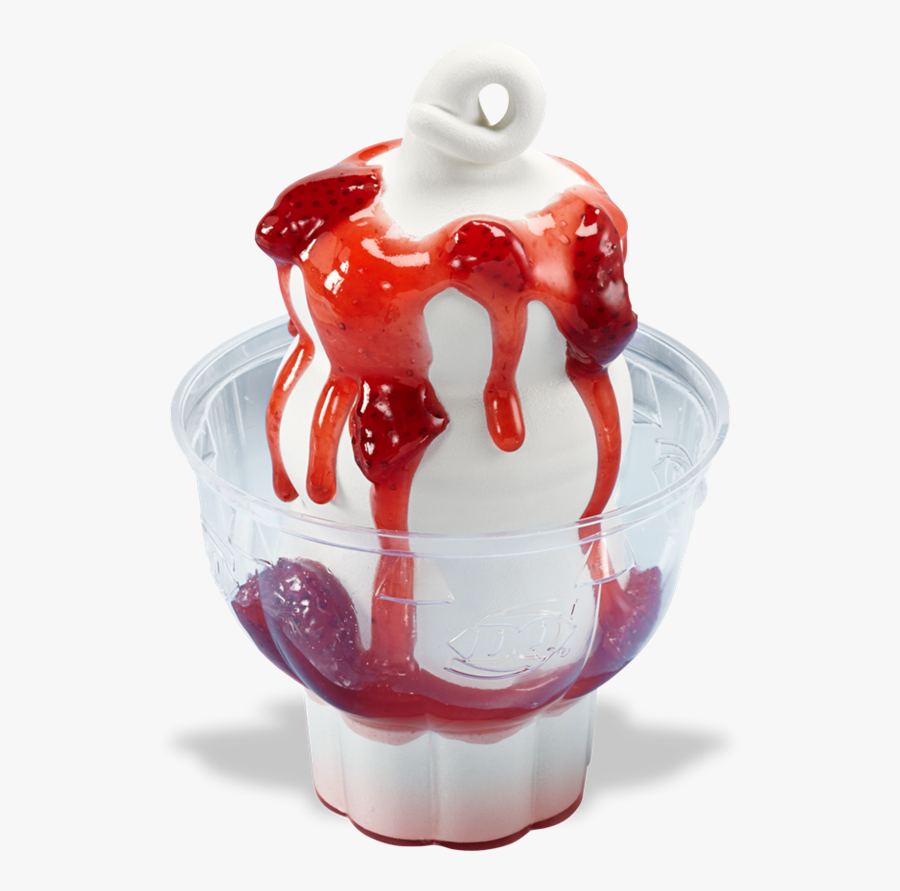 Strawberry Sundae - Strawberry Sundae Dairy Queen, Transparent Clipart