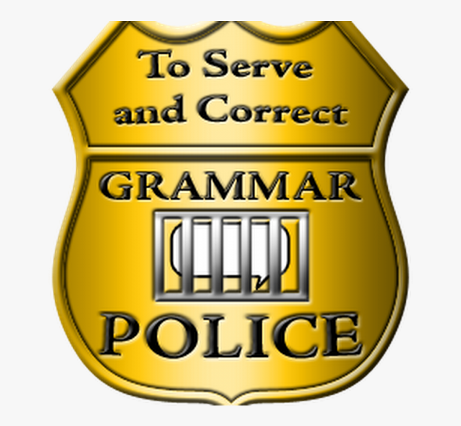 Grammar Cop, Transparent Clipart
